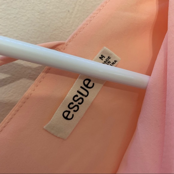 Essue Pink Sleeveless Deep V Mini Dress | Medium - Picture 6 of 9